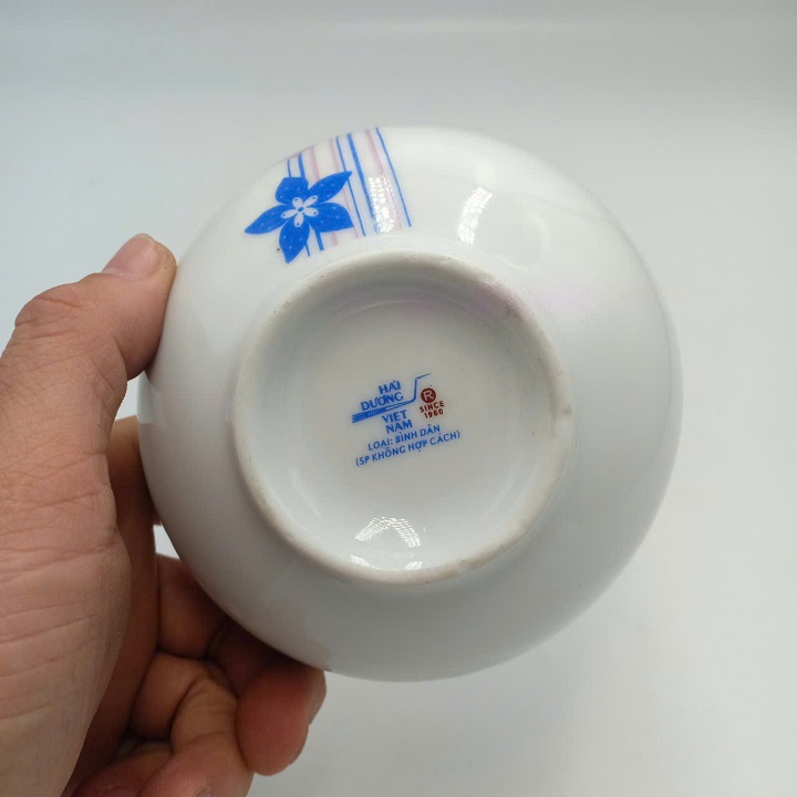 Bộ 10 chén Cơm Hải Dương Đường Kính 11,5 cm Họa Tiết Đẹp