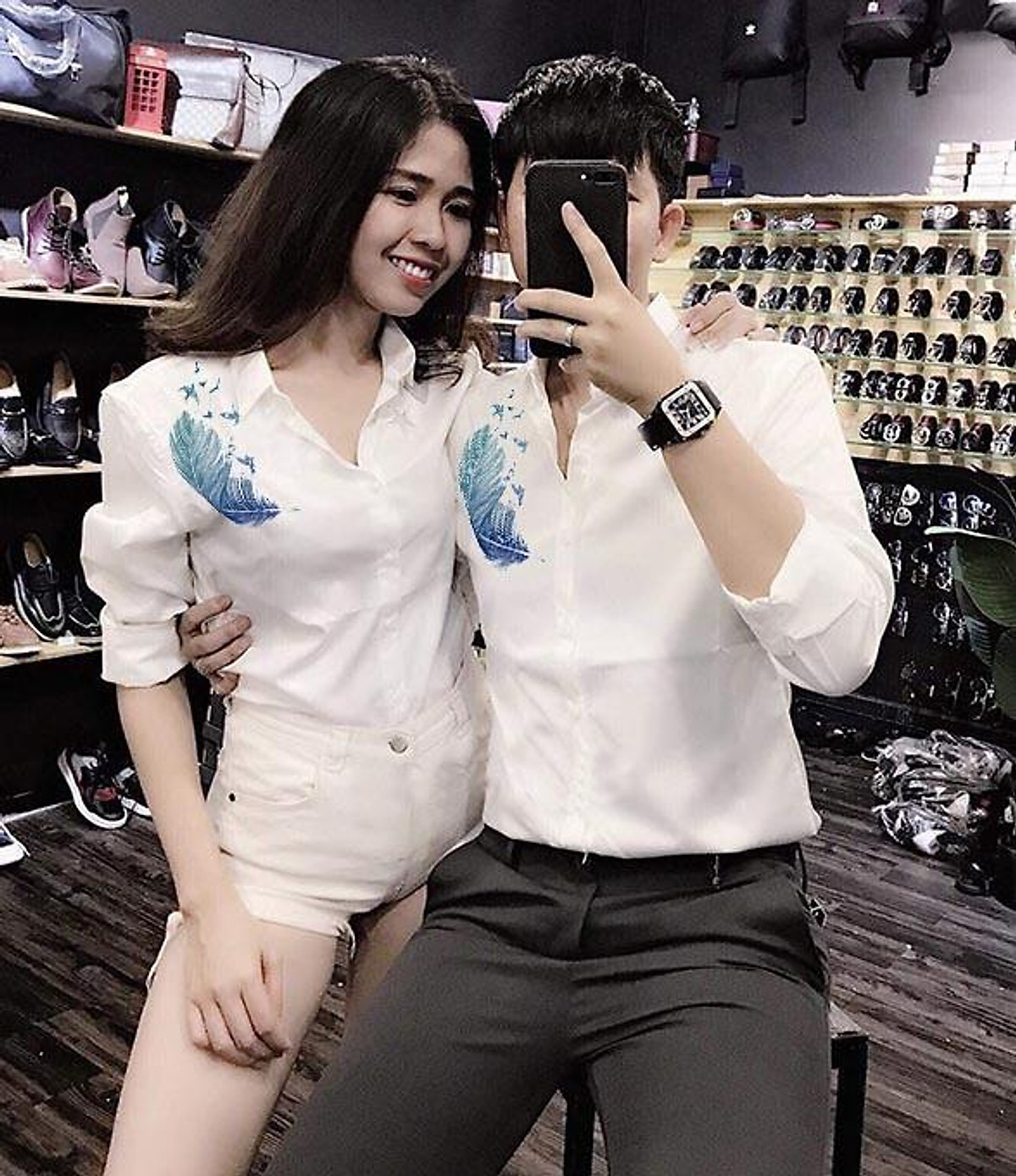[HCM]Áo sơ mi đôi (cặp)