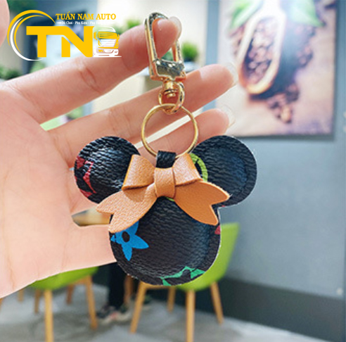 Móc khóa Mickey LV và Móc khóa Cún yêu họa tiết LV Cao cấp