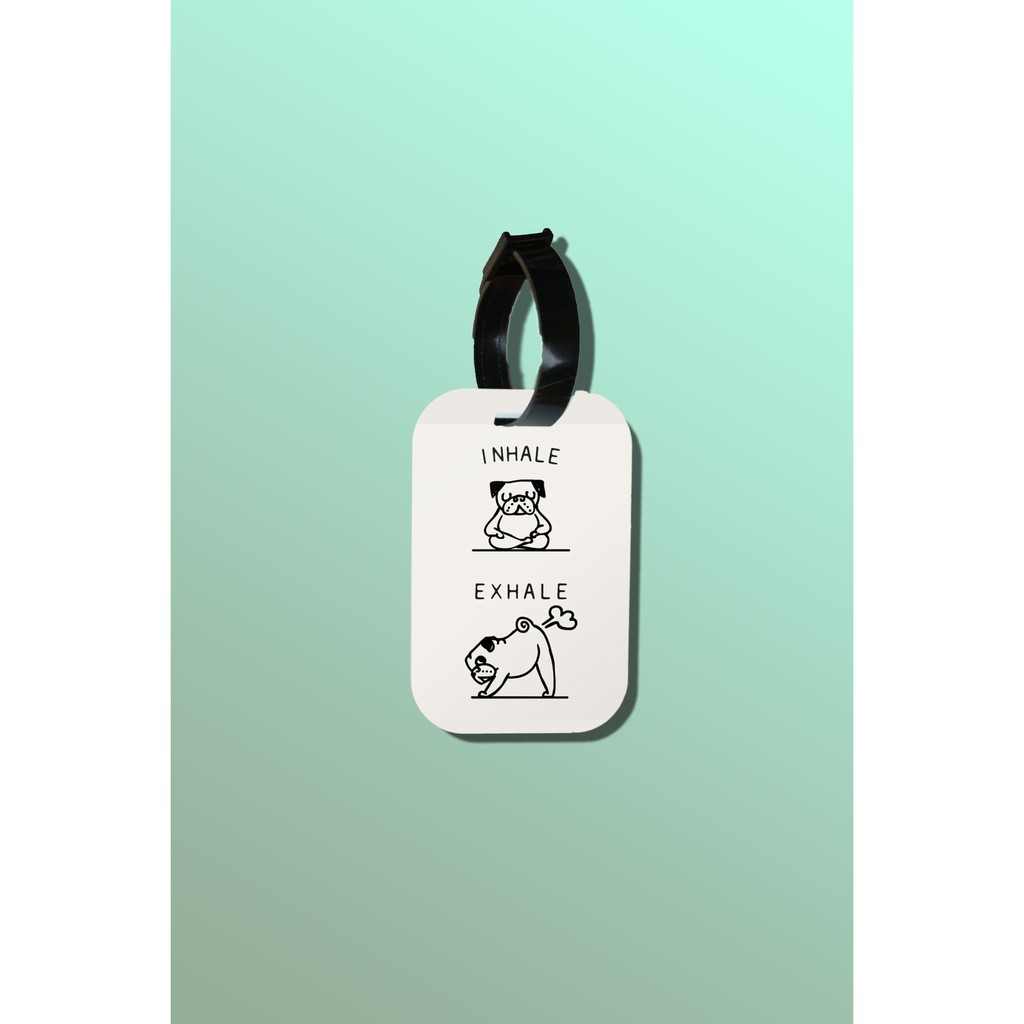 Tag hành lý du lịch in hình Yoga Dog