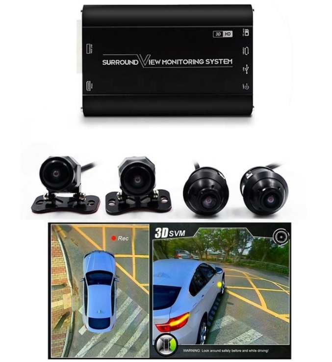 Camera hành trình 360 độ 3D cao cấp chuẩn AHD 1080P (HD366) - Ghi hình bằng cả 4 mắt camera