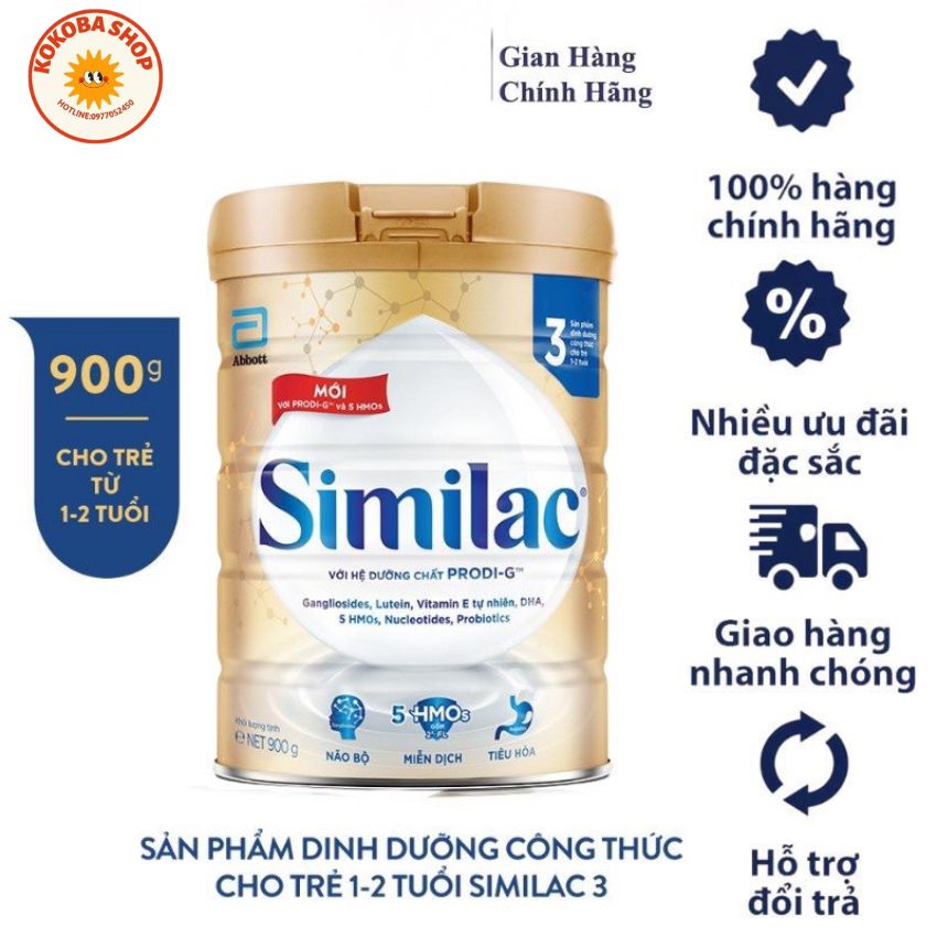 Sữa Bột Similac 900g  Cho Trẻ Từ 0-6 Tháng Tuổi .