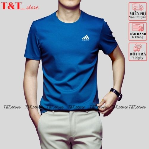 Áo thun nam , áo thun lạnh nam thể thao cổ tròn cộc tay co giãn thông hơi thoáng mát  năng động & thanh lịch T&T_store08