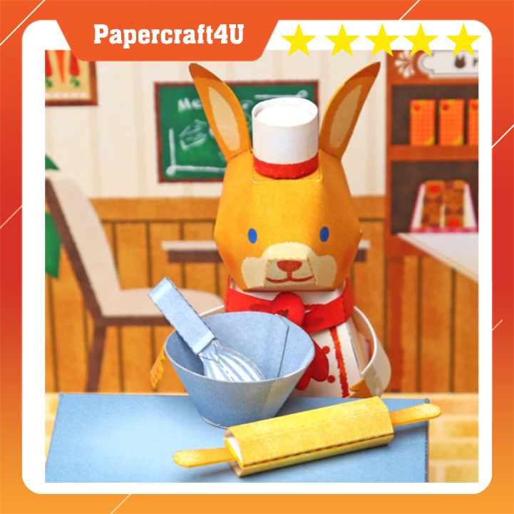 Mô hình giấy 3D - tiệm bánh của Gấu cute