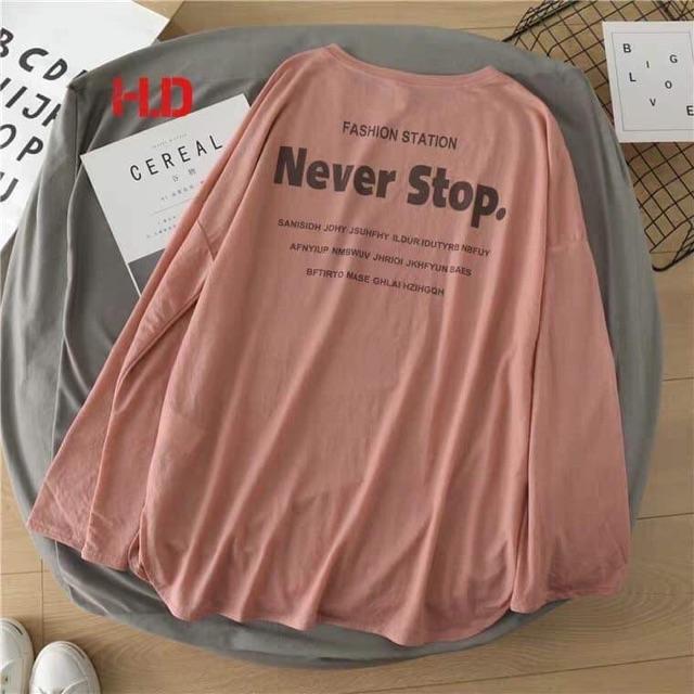Áo thun Never stop dài tay HDA0919