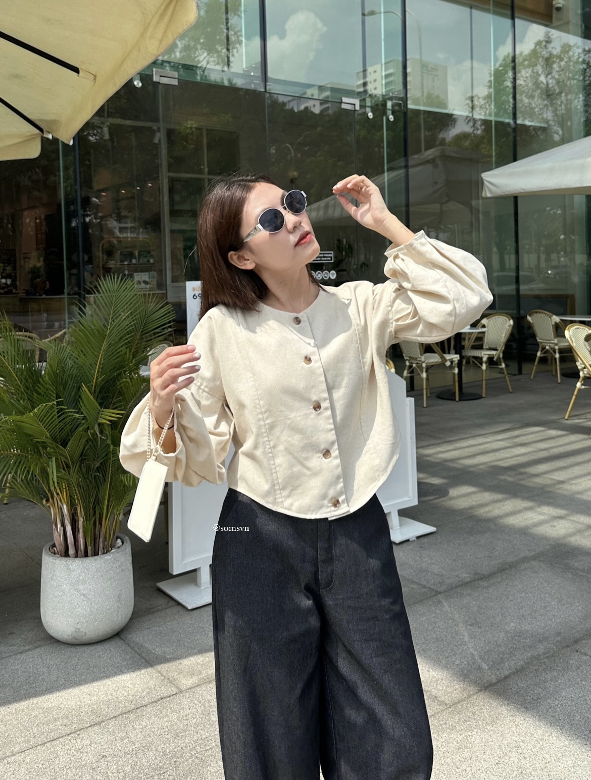 Áo tay phồng linen - Min Top