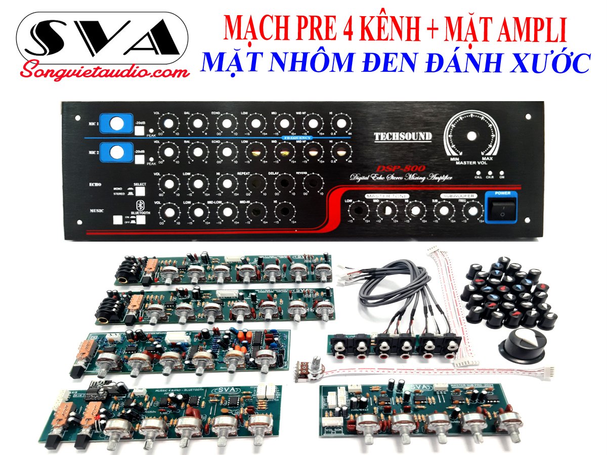 BỘ MẠCH AMPLI PRE MIC 7 VOLUME , ECHO REVERB 2399 CÓ TÍCH HỢP TÍN HIỆU SUB - TẶNG MẶT DSP800