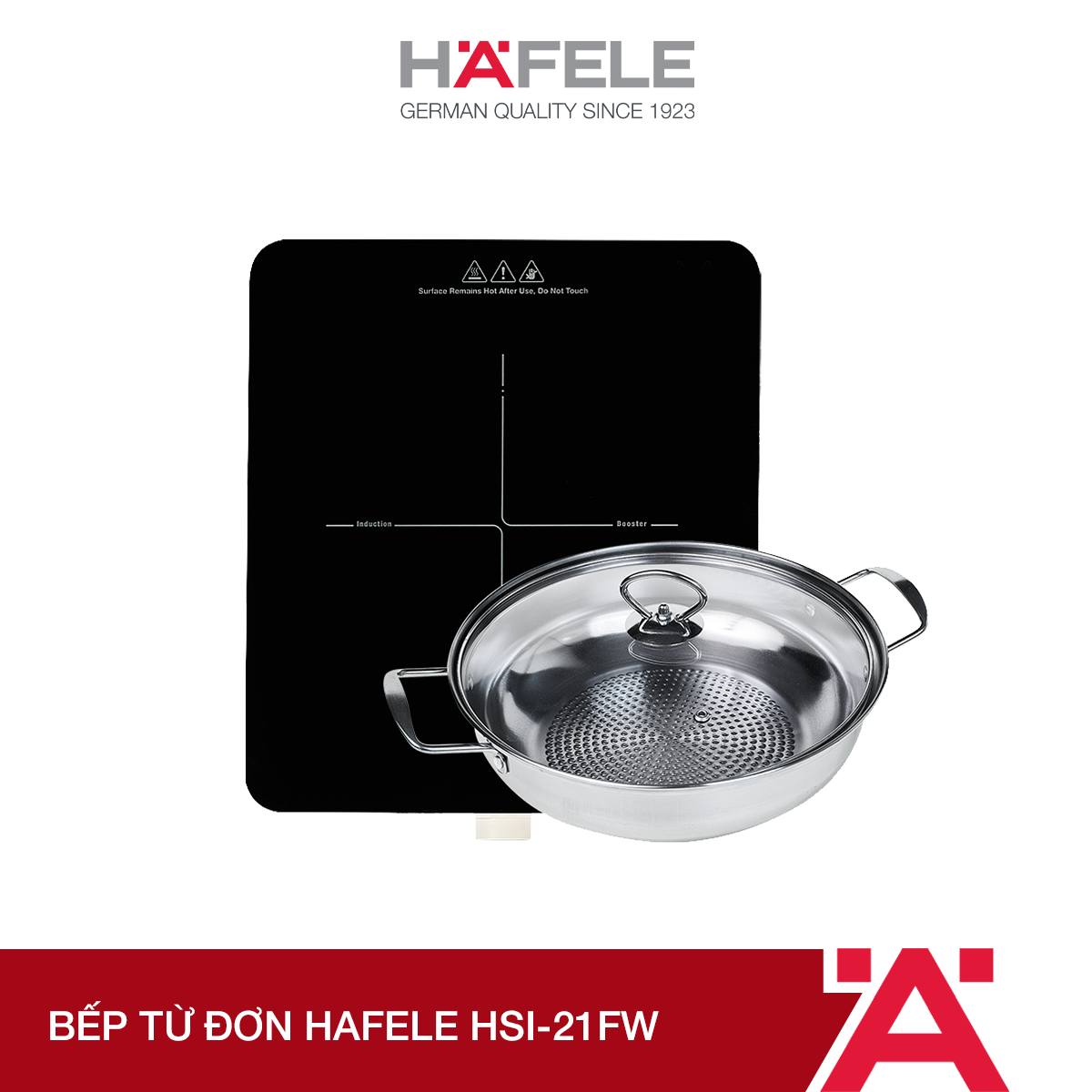 [Tặng kèm nồi lẩu] Bếp từ đơn Hafele HSI-21FW