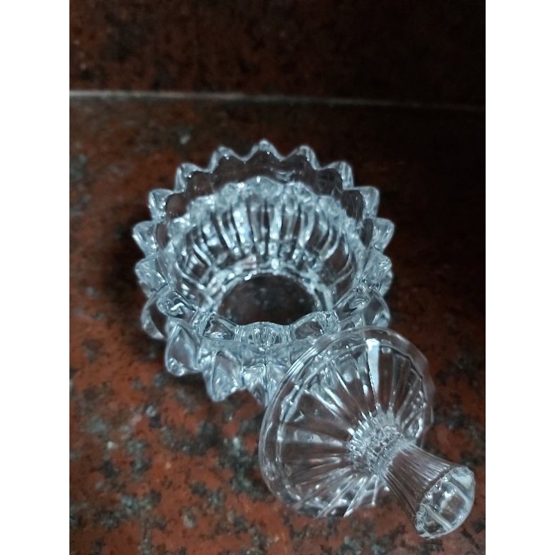 [HCM]Hũ Để Nến/Hũ Đựng Mứt Mini Thủy Tinh Pha Lê