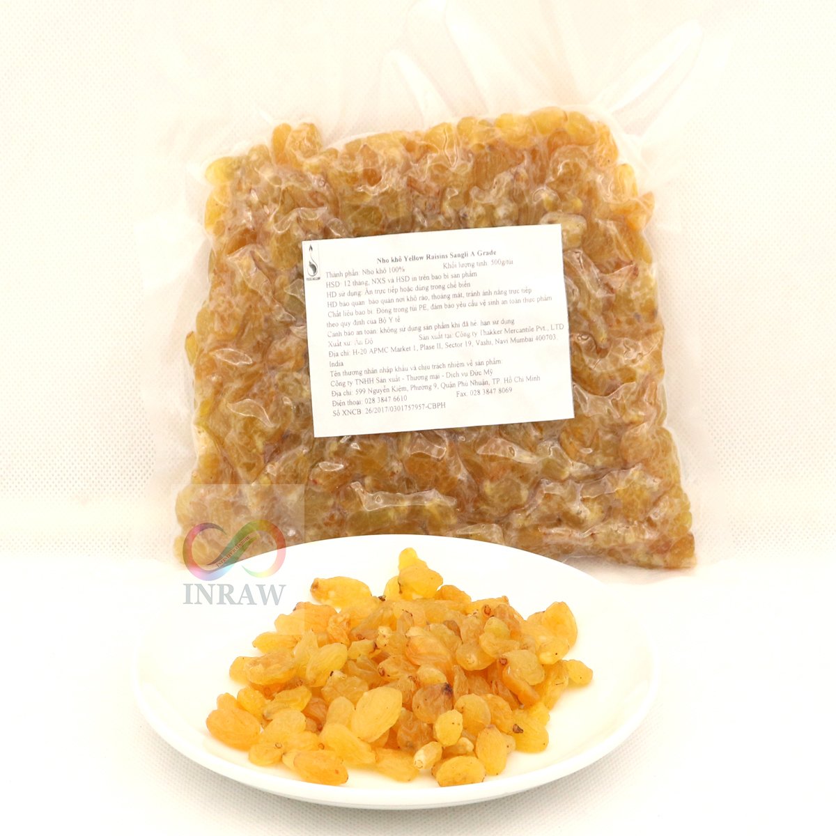 Nho khô vàng Ấn Độ túi 250g