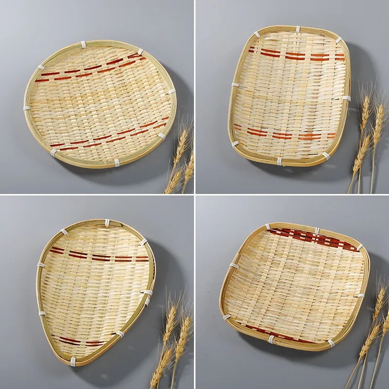 mẹt tre| đĩa tre trang trí đồ ăn, chụp hình