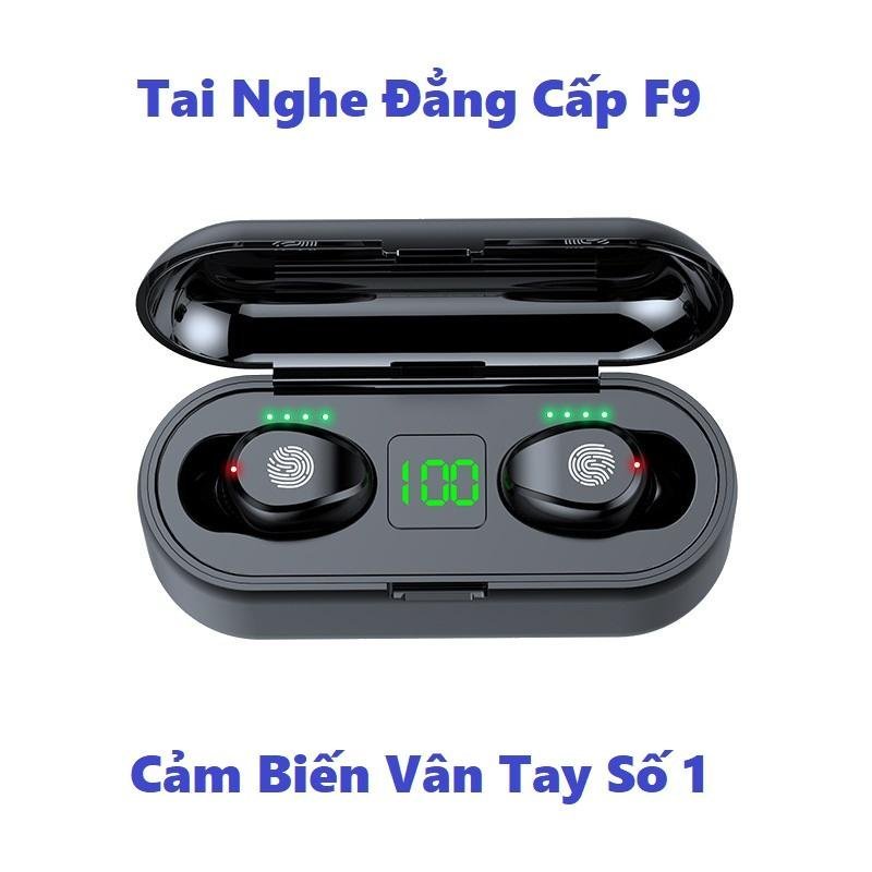 Tai nghe cảm ứng TWS F9 Pro bluetooth 5.3 tăng giảm âm lượng trực tiếp trên tai nghe - Hàng nhập khẩu cao cấp pro