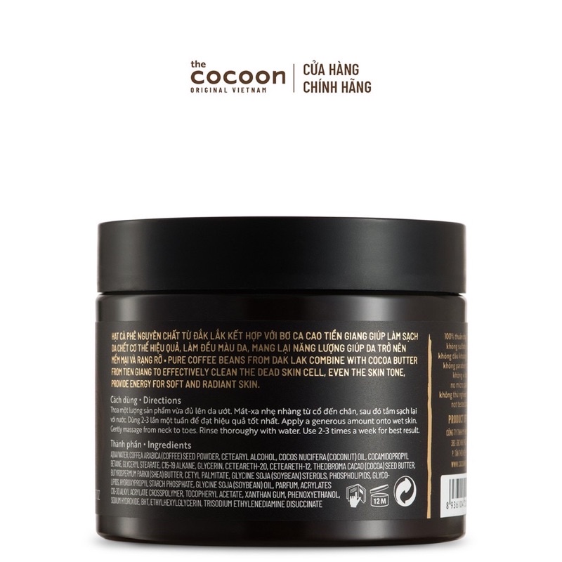 Tẩy Tế Bào Da Chết Body Cocoon 200Ml (Dak Lak Coffee Body Polish).