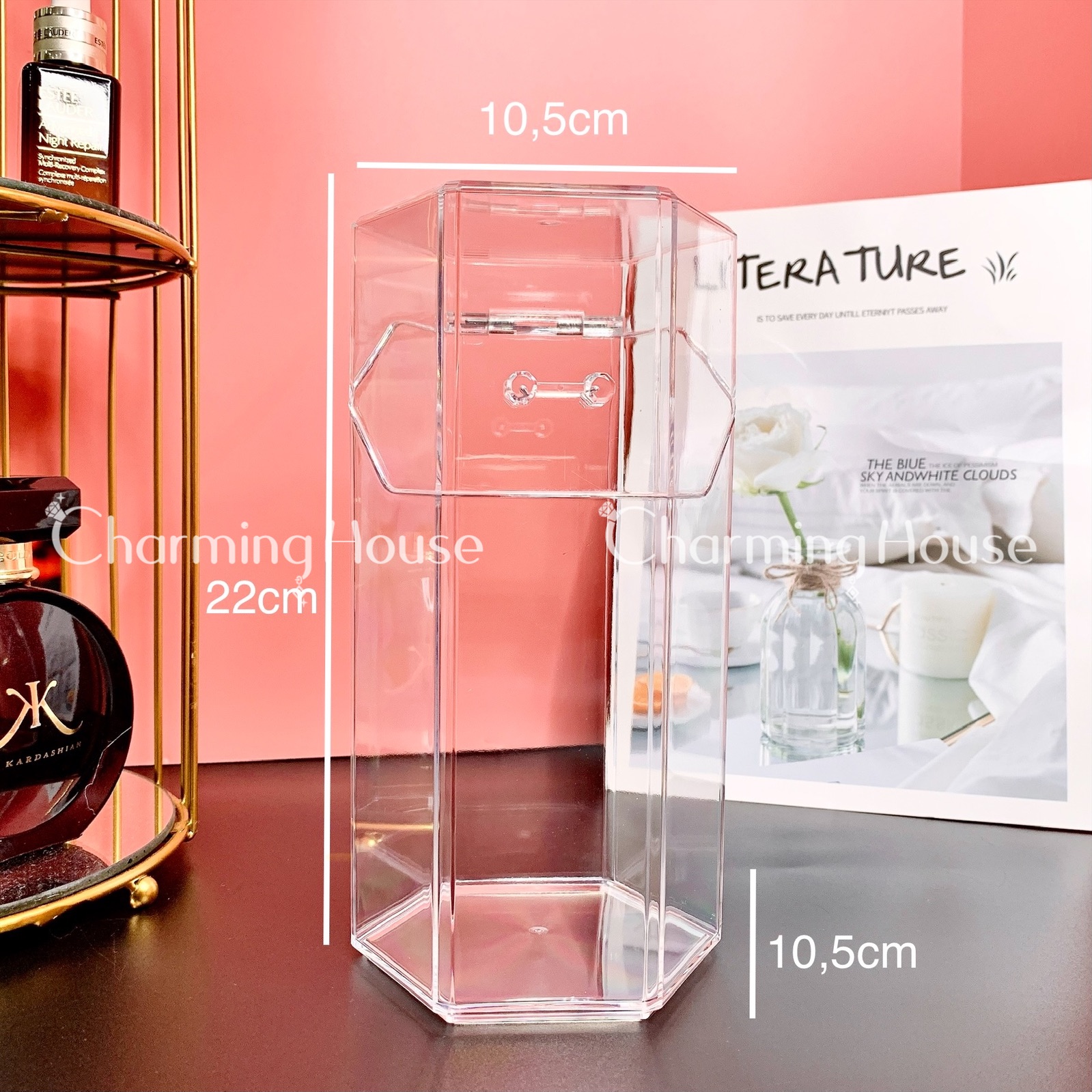 Hộp đựng cọ trang điểm lục giác