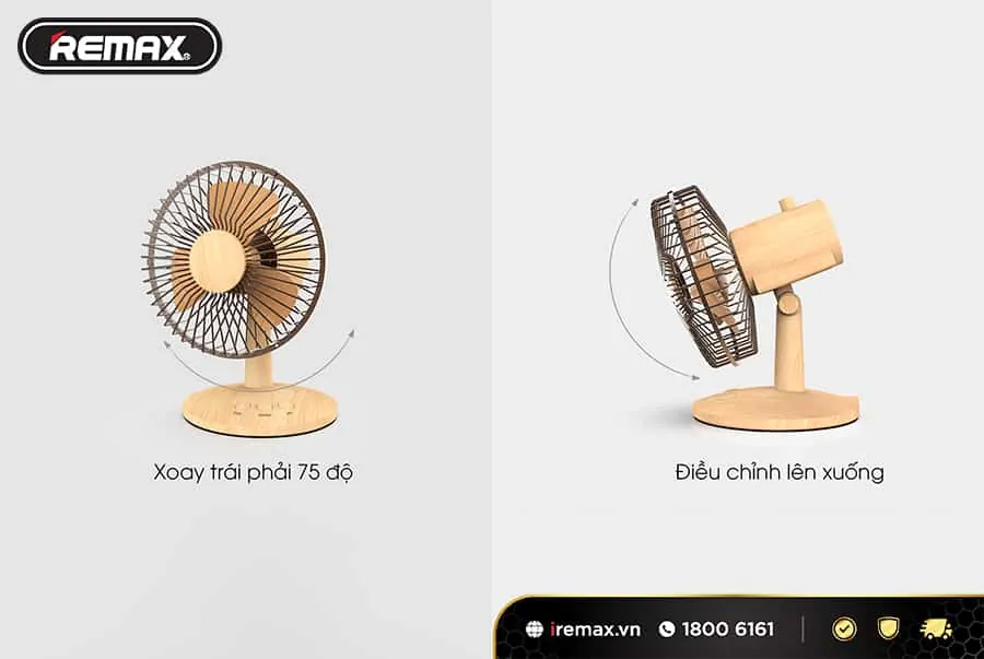 Quạt vân gỗ Remax Life FN17 - Wood grain