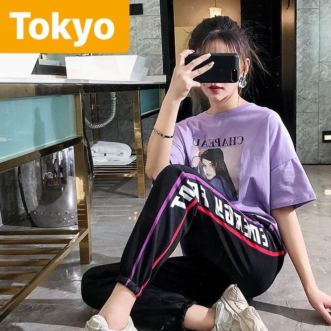 QUẦN JOGGER THỂ THAO NAM NỮ HAI SỌC THOÁNG MÁT VIỀN ĐÙI CHỮ YAMAMOTO CAO CẤP - TOKYO FASHION