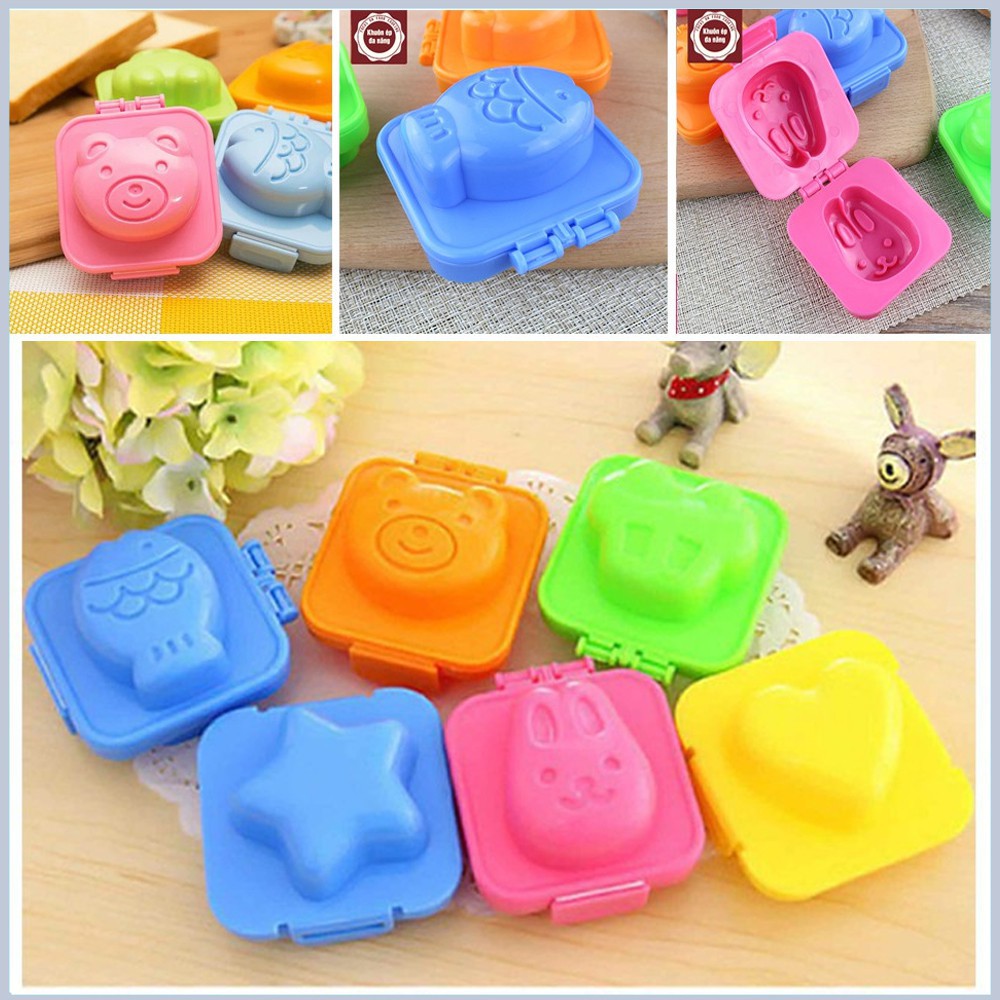 Bộ 6 khuôn cơm bento cho bé, khuôn bento ép cơm hộp, đậu hũ, làm bánh hình ngộ nghĩnh