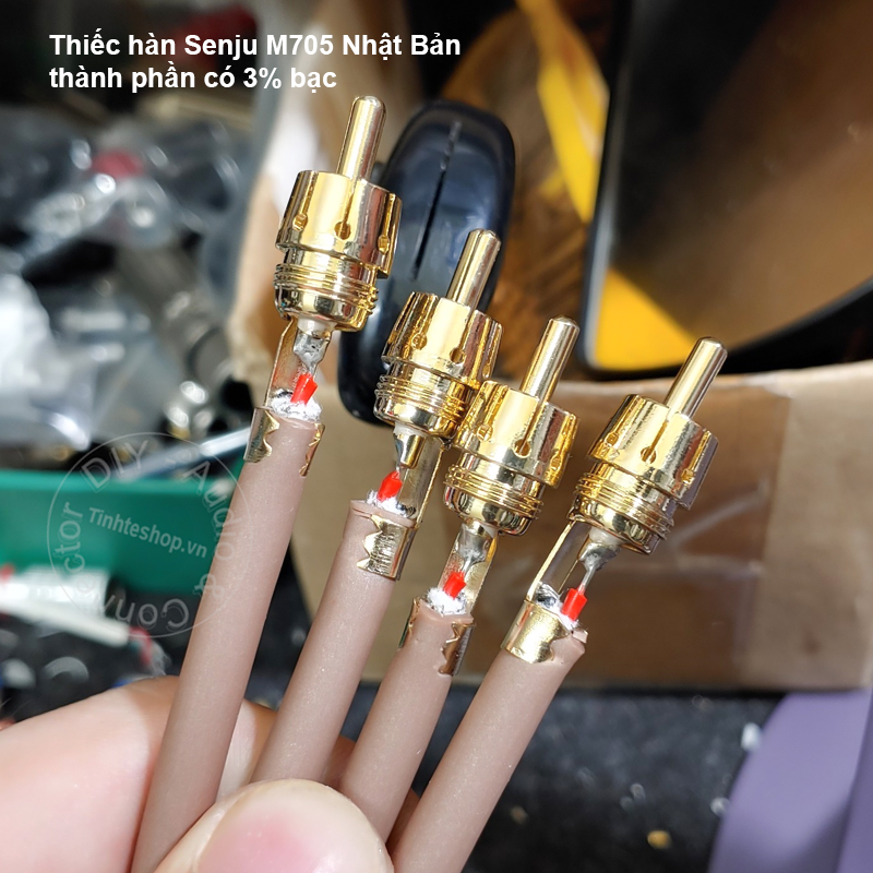 Dây AV 2 đầu lõi đồng 6N mạ bạc DIY 0.2 đến 5 mét - Cặp cáp RCA