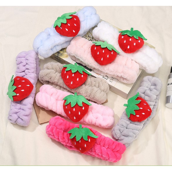 (FREE SHIP) Băng đô trái dâu, băng đô dâu tây 3D, bờm tóc Hàn Quốc