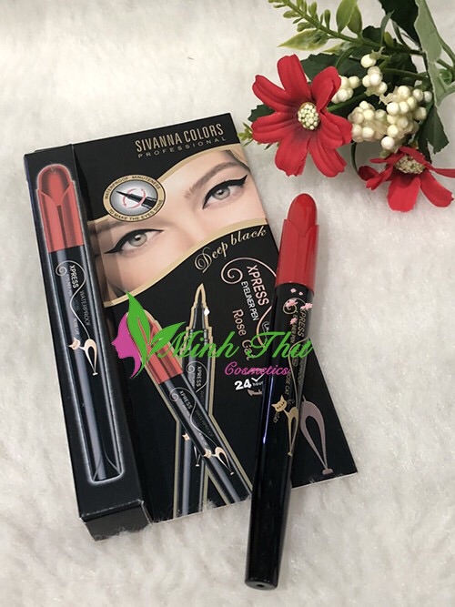 Bút kẻ mắt Sivanna Colors Deep Black Waterproof