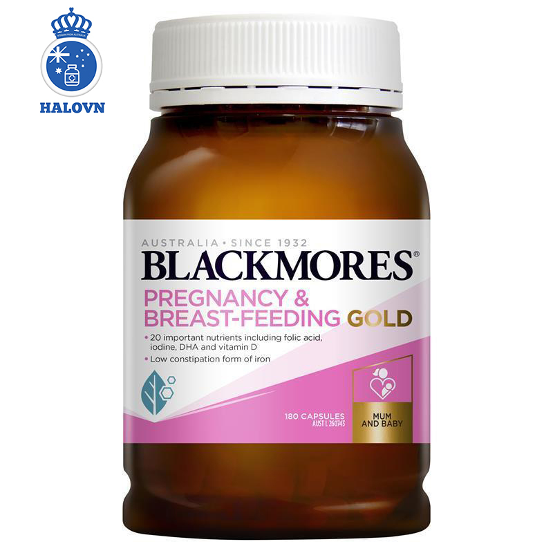 Blackmores Pregnancy And Breast Feeding Gold 180v - Vitamin tổng hợp cho bà bầu Blackmore Úc - Haloco VN nhập khẩu