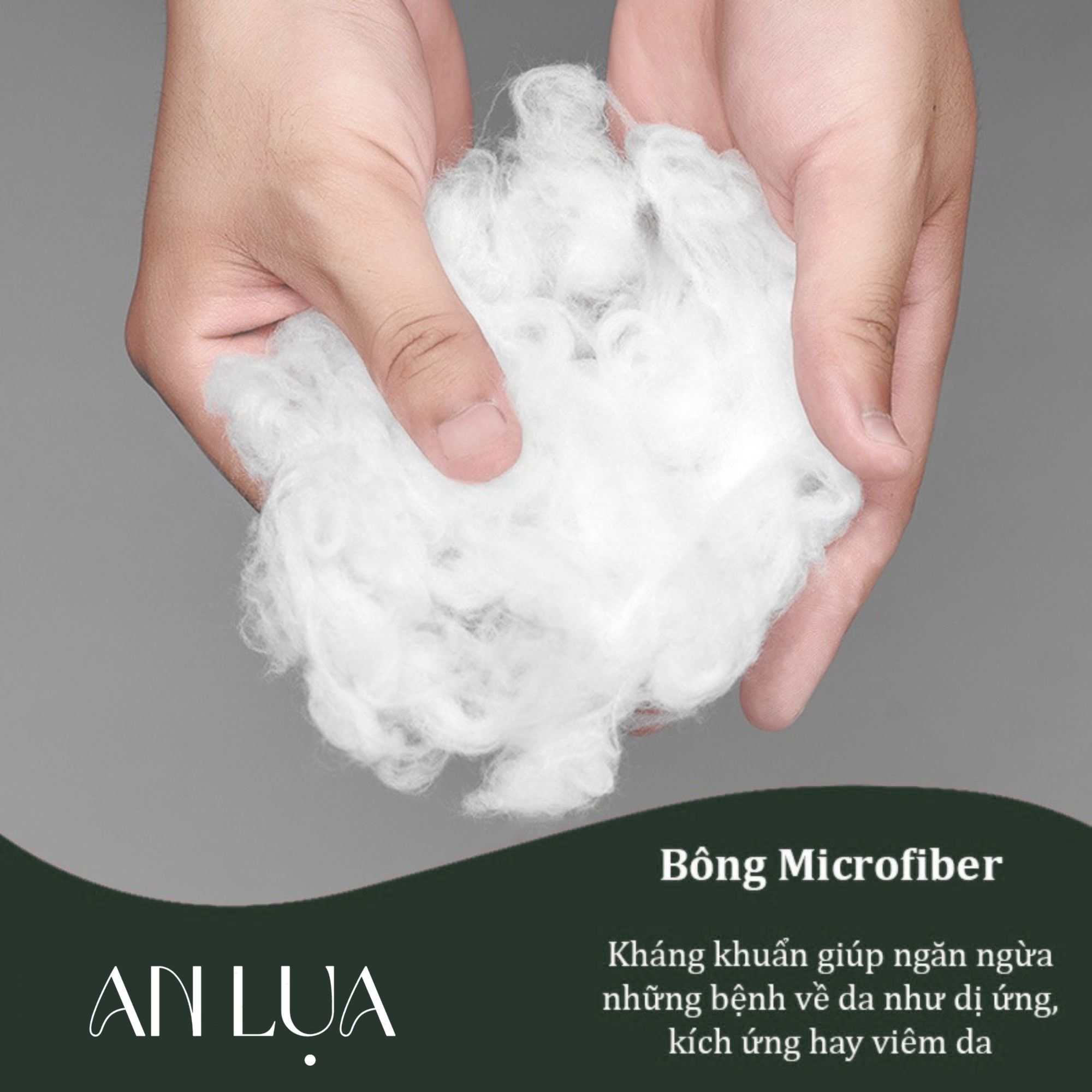 Ruột gối ôm An Lụa 35x100 cm bông lông vũ nhân tạo microfiber
