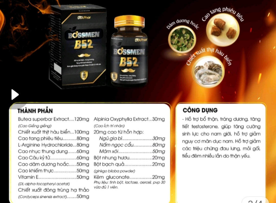BOSSMEN B52 (LỌ 30V)