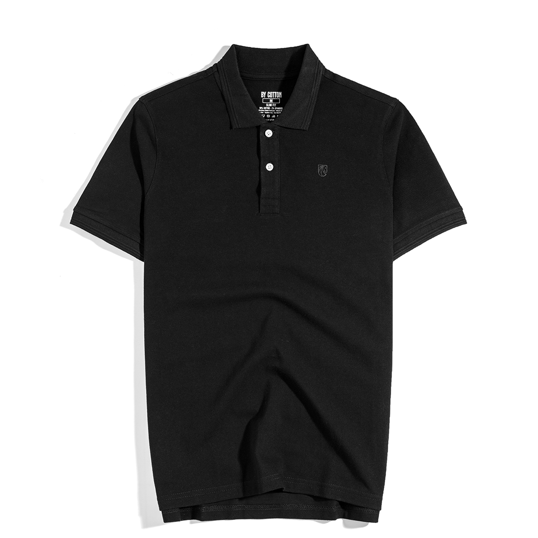 Áo Thun Polo Nam Cao Cấp Basic 2 Màu Đen - Trắng BY COTTON