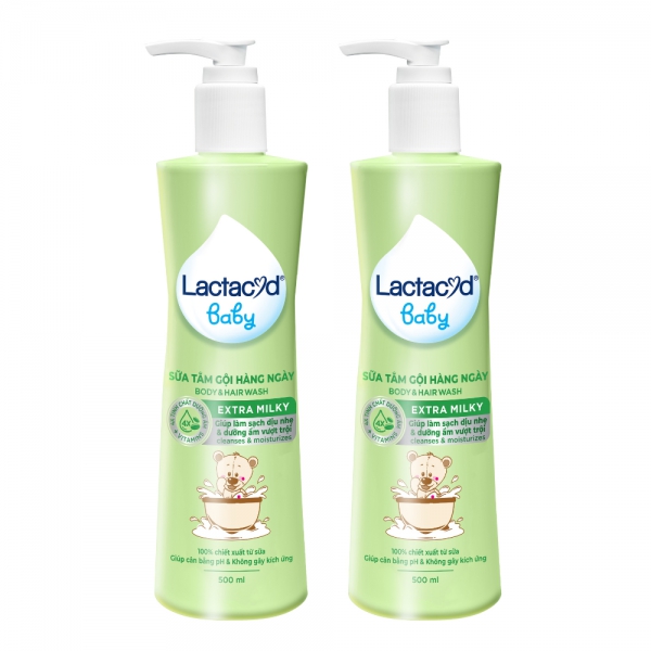 [HCM]Sữa tắm gội Lactacyd milky 500ml
