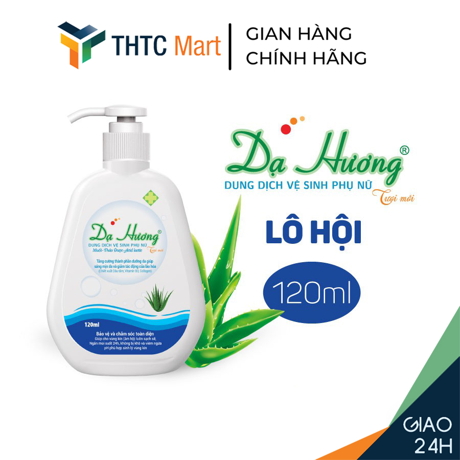 Dung dịch vệ sinh phụ nữ Dạ Hương Xanh Lô hội tươi mới