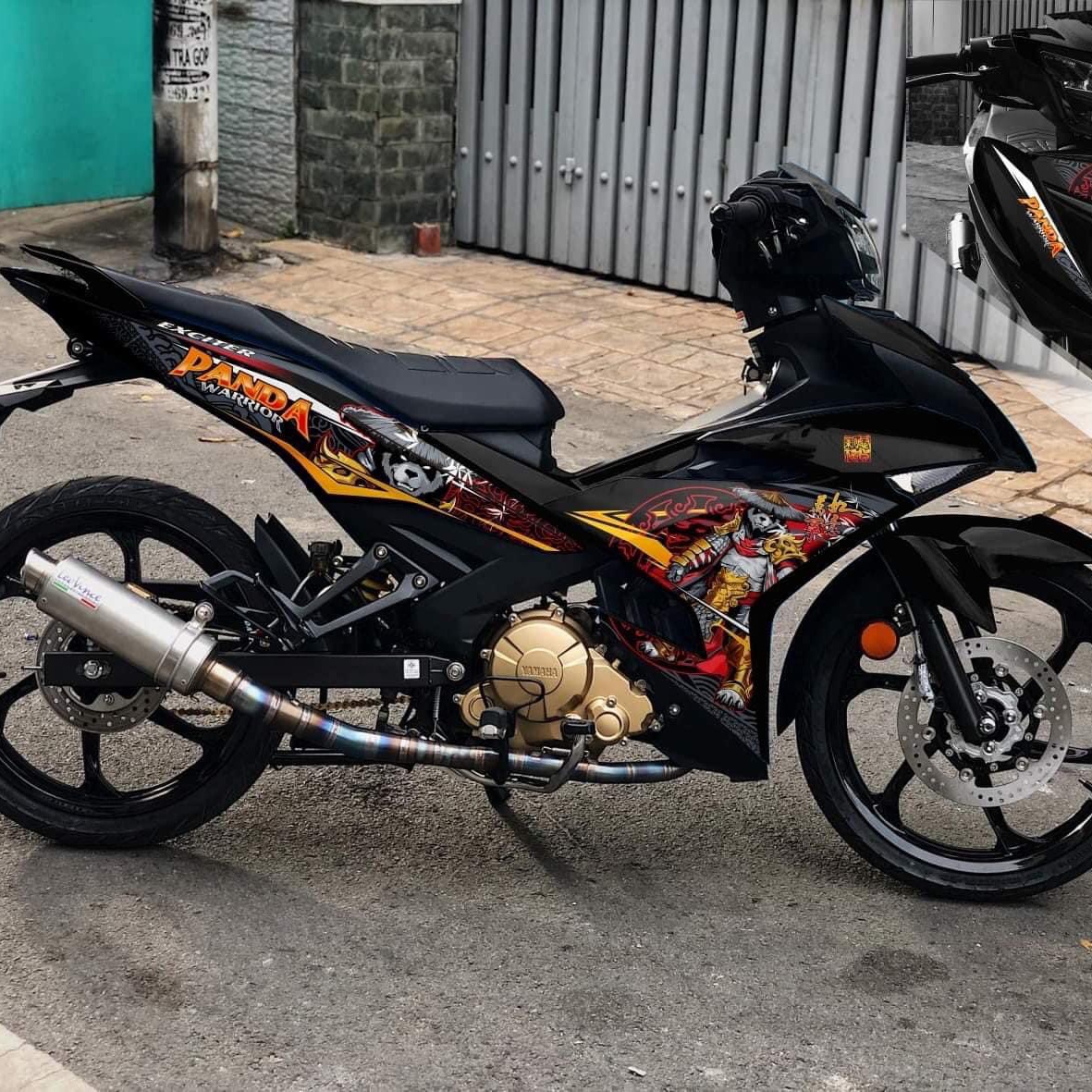 [HCM]Tem rời exciter150 mẫu gấu panda bản 3 lớp bóng hoặc nhám cao cấp