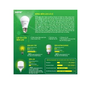 Led Bulb 3W MPE LBD-3T (ánh sáng trắng) / LBD-3V