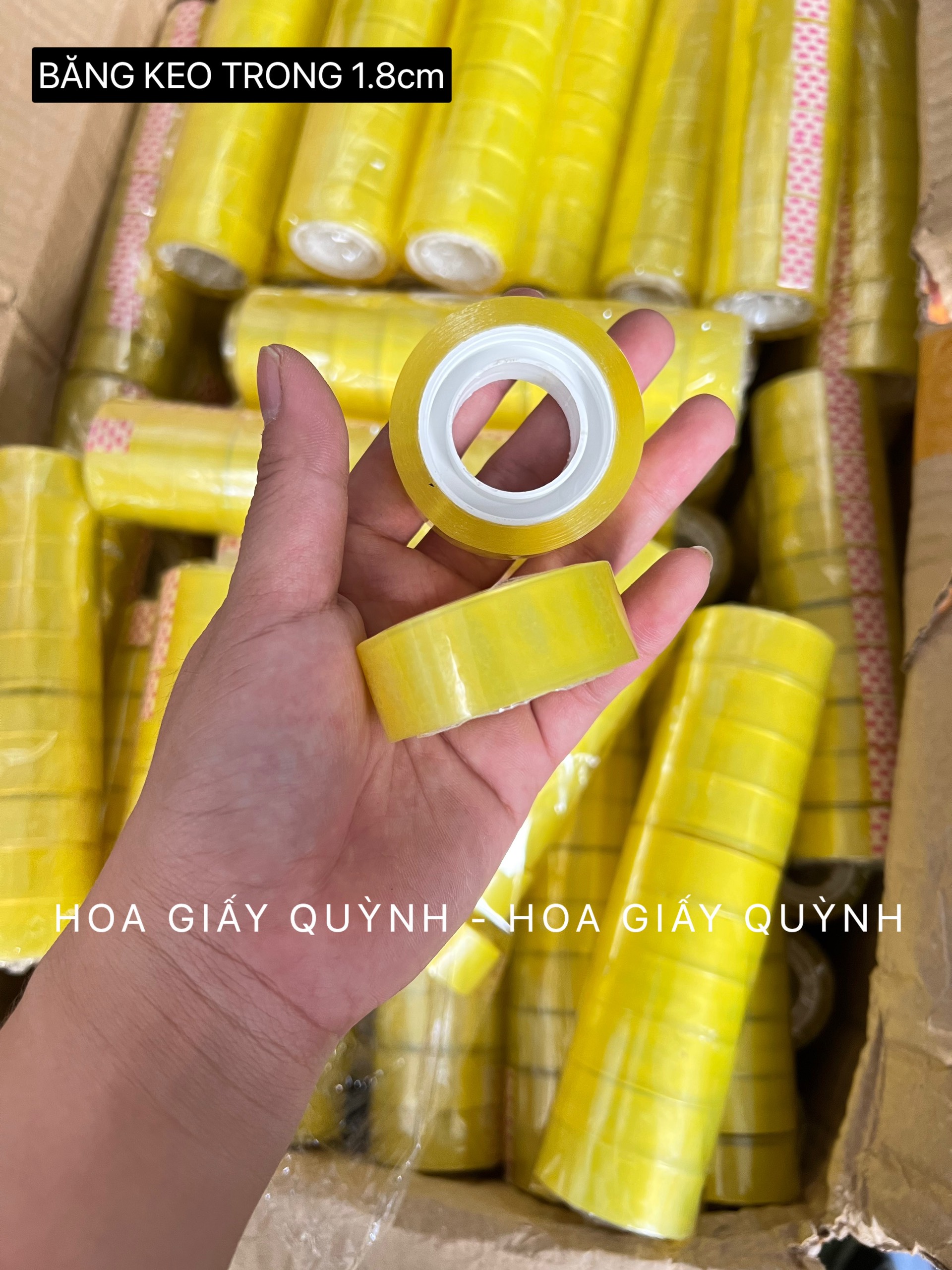 Cuộn băng keo trong 1cm/1.8cm