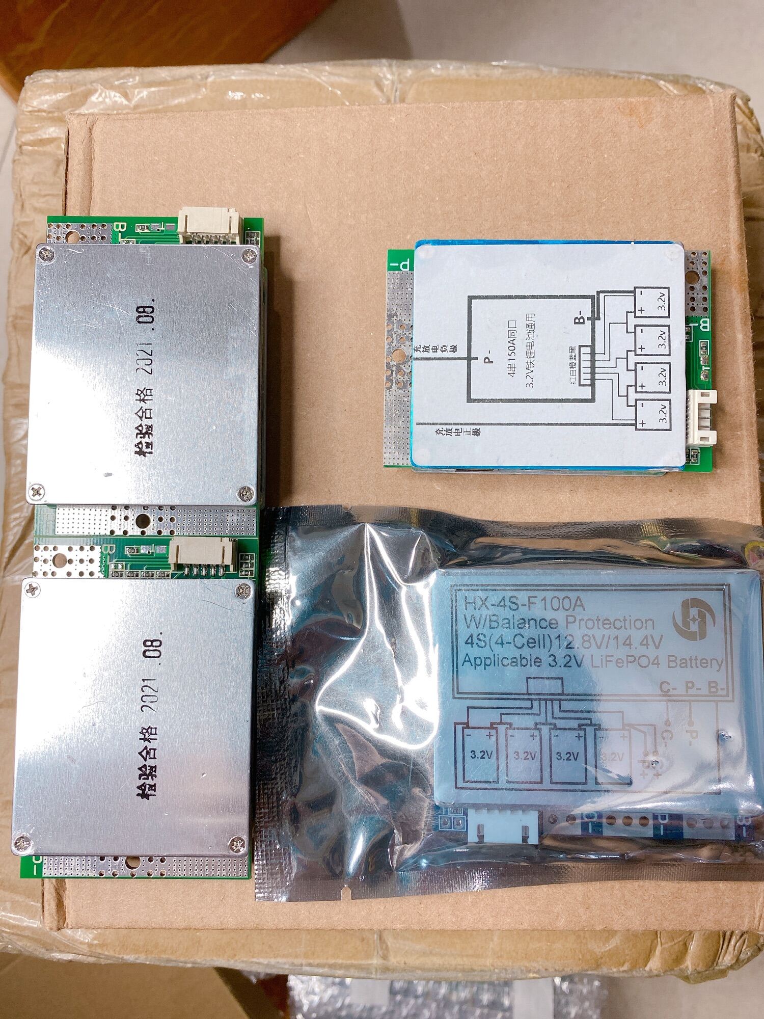 265 Mạch bảo vệ pin lifepo4 100a 4s BMS 3.2v
