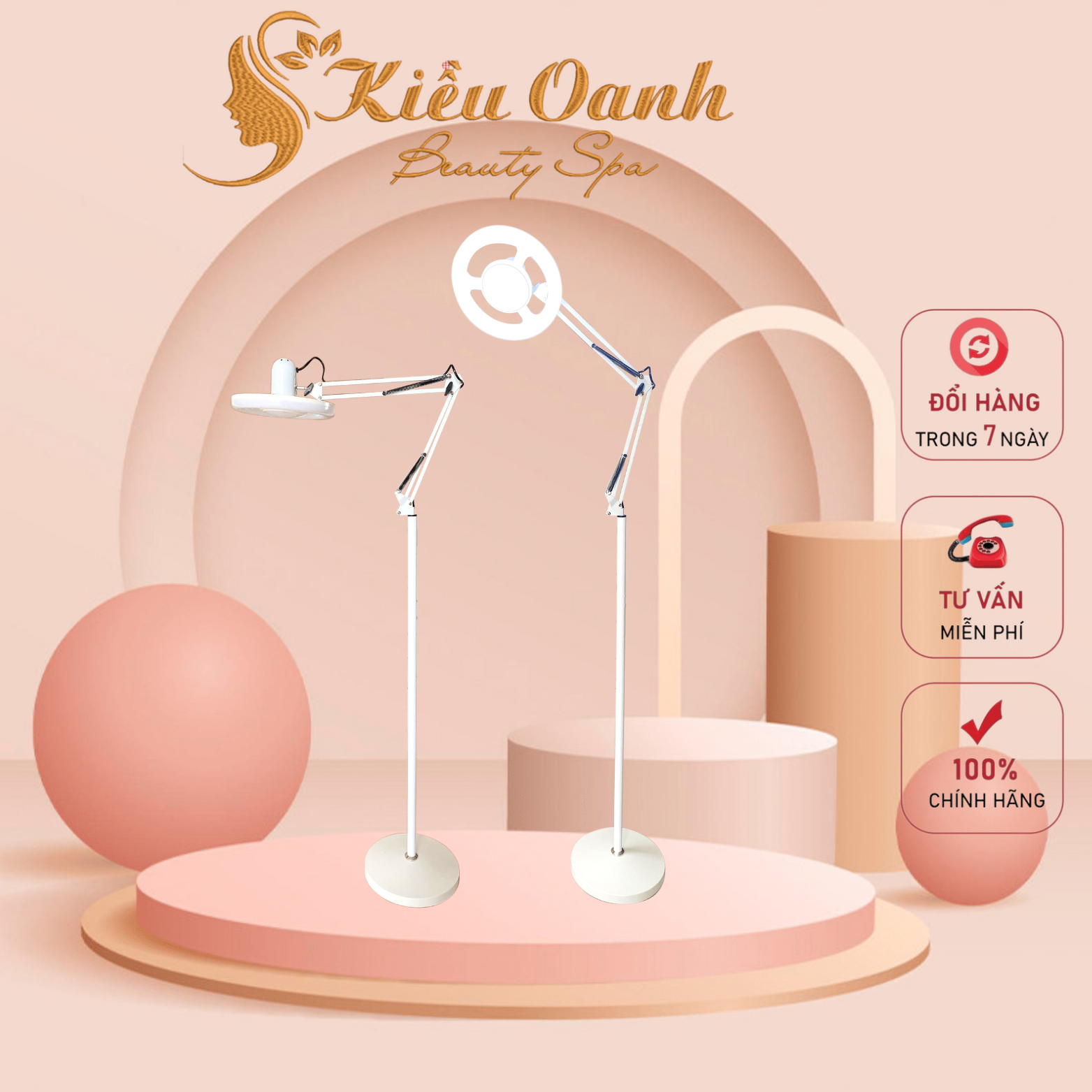 Đèn led trục khủy dùng trong spa, nối mi, phun xăm