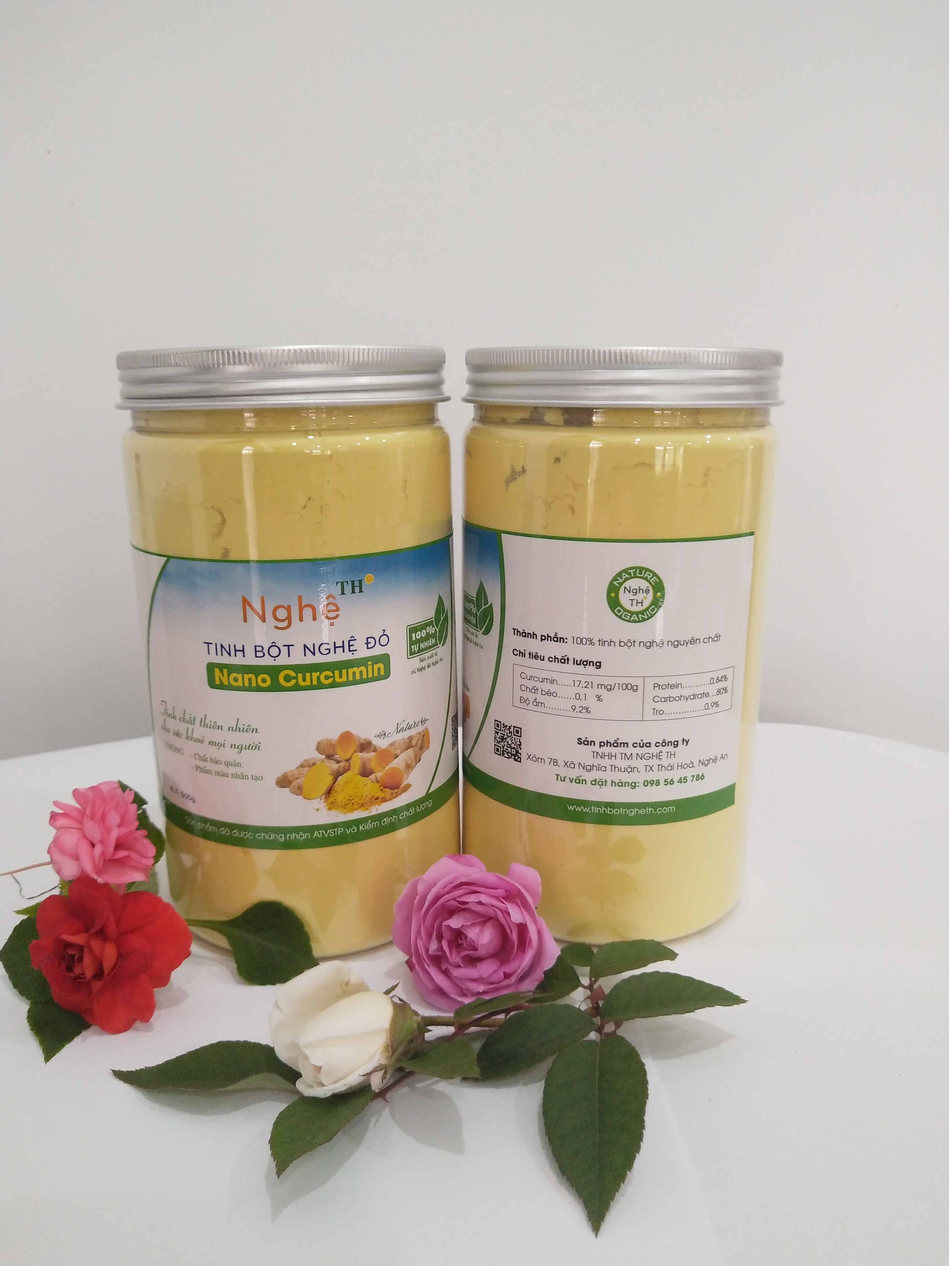 Tinh bột nghệ vàng nano curcumin 1kg (hai hộp 500g)