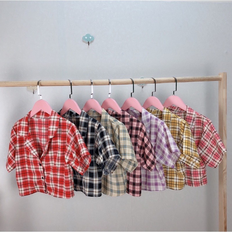 ÁO SƠ MI CARO CỔ VEST