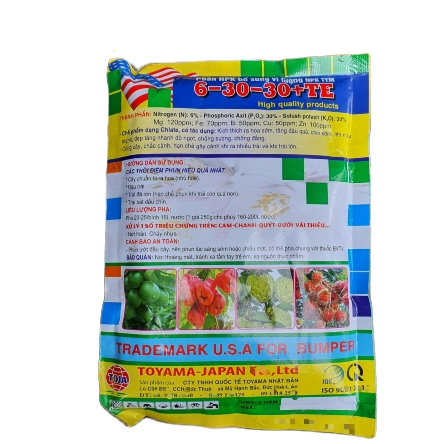 Phân bón lá NPK 6-30-30+TE GROW MORE USA (250g)