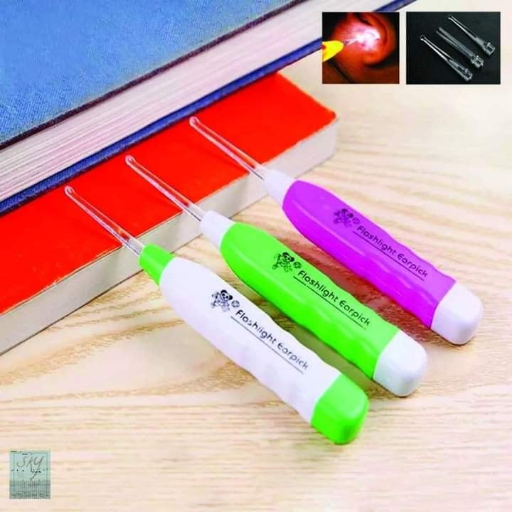 TKVT20159- Lấy ráy tai có đèn phát sáng vì giấy (1 set có 3 đầu thay nhau)