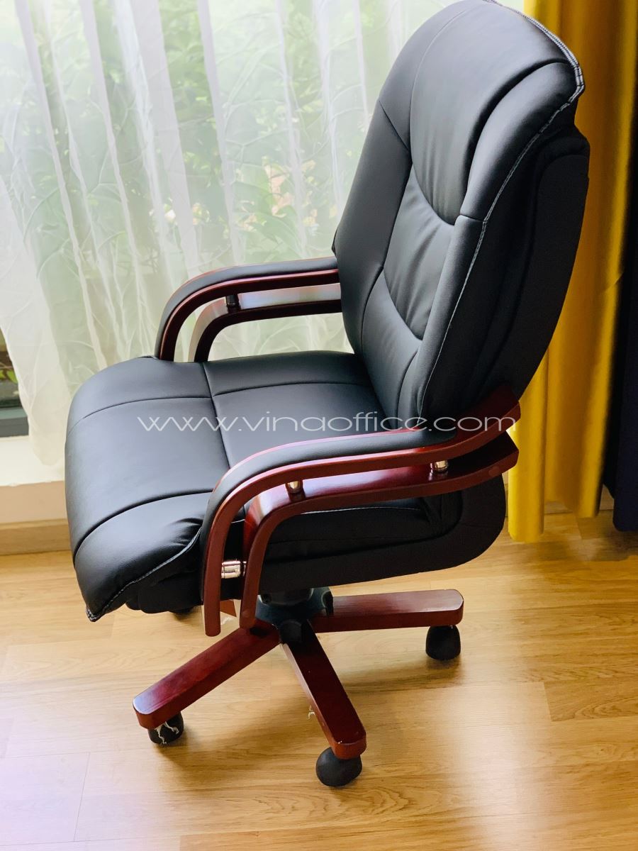 Ghế giám đốc cao cấp chân gỗ GĐ032
