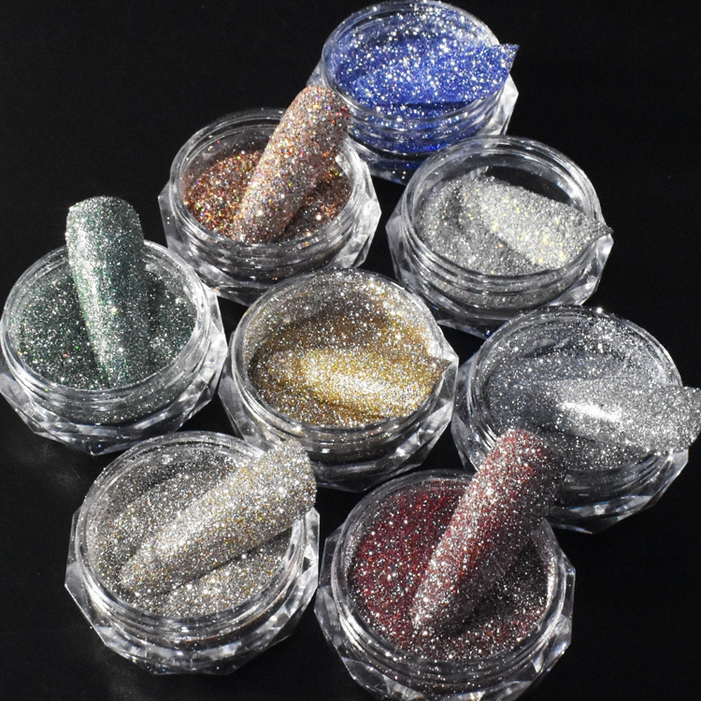 Set Nhũ Nail Flash Glitter Siêu Sáng 8 Màu