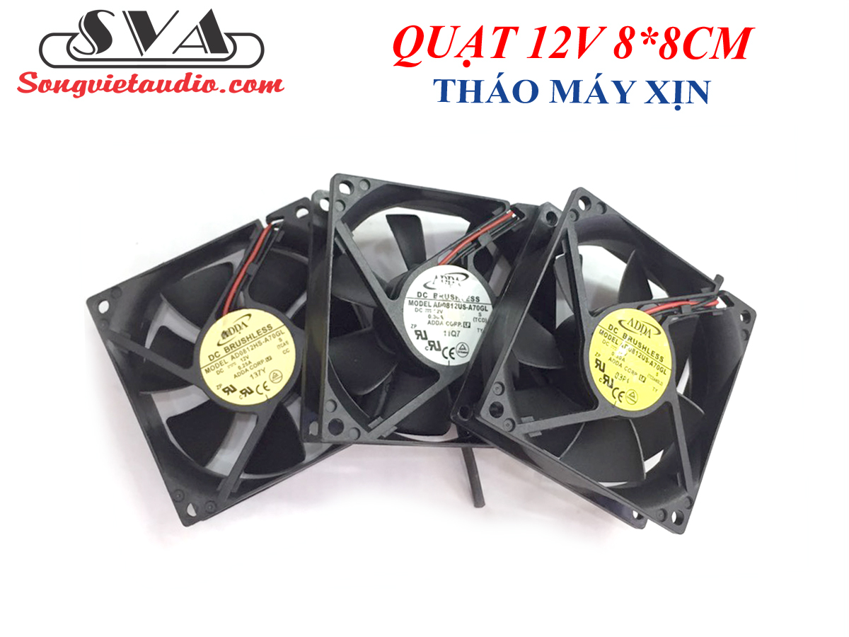 QUẠT TẢN NHIỆT 12V 8*8CM - thao may