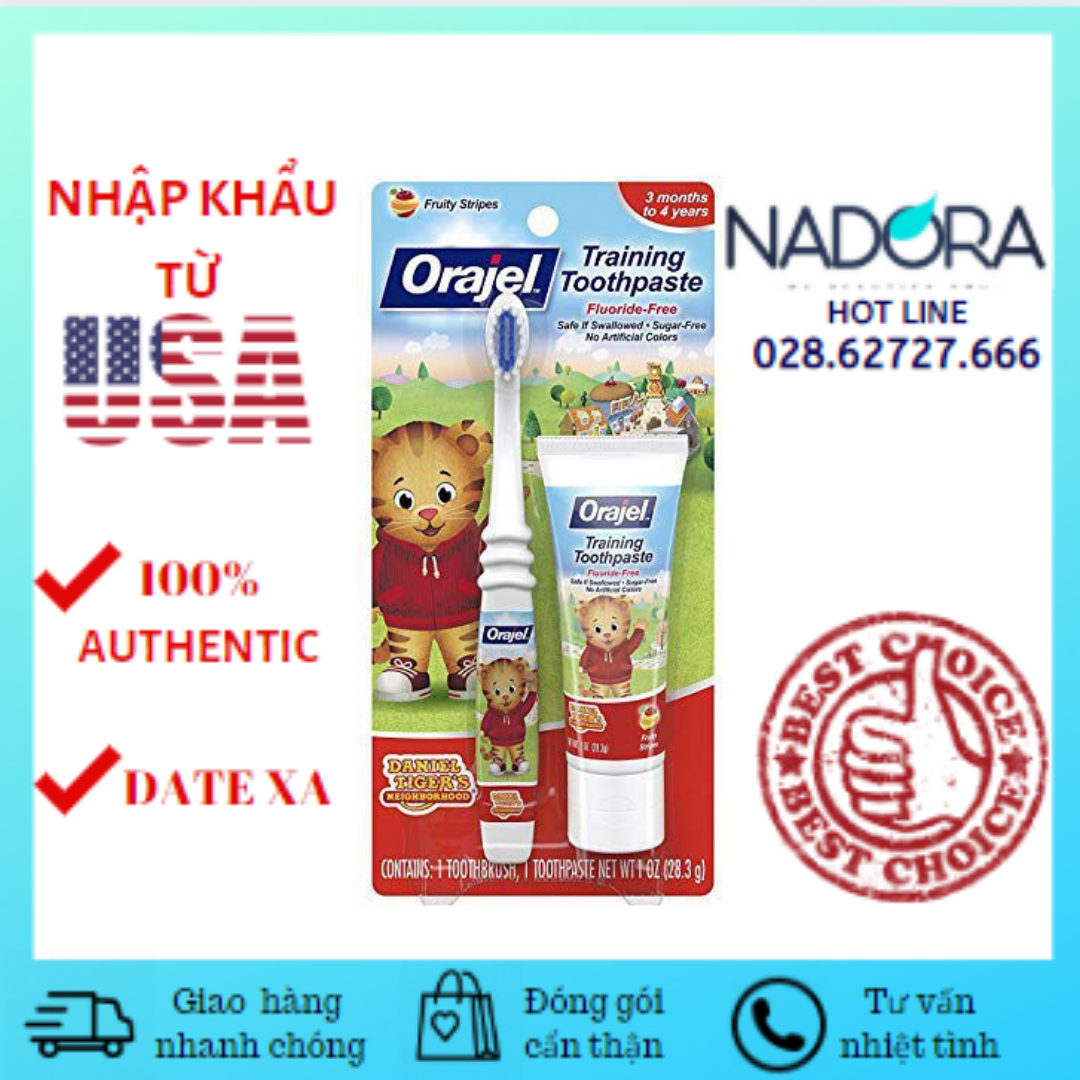 [HCM]Orajel - Set Bàn Chải Đánh Răng + Kem Dành Cho Bé