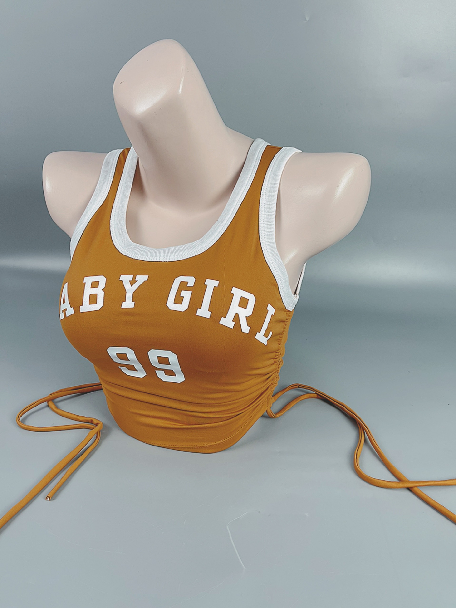 Áo Croptop Sát Nách Tập Gym Rút Dây Baby Girl Siêu Xinh