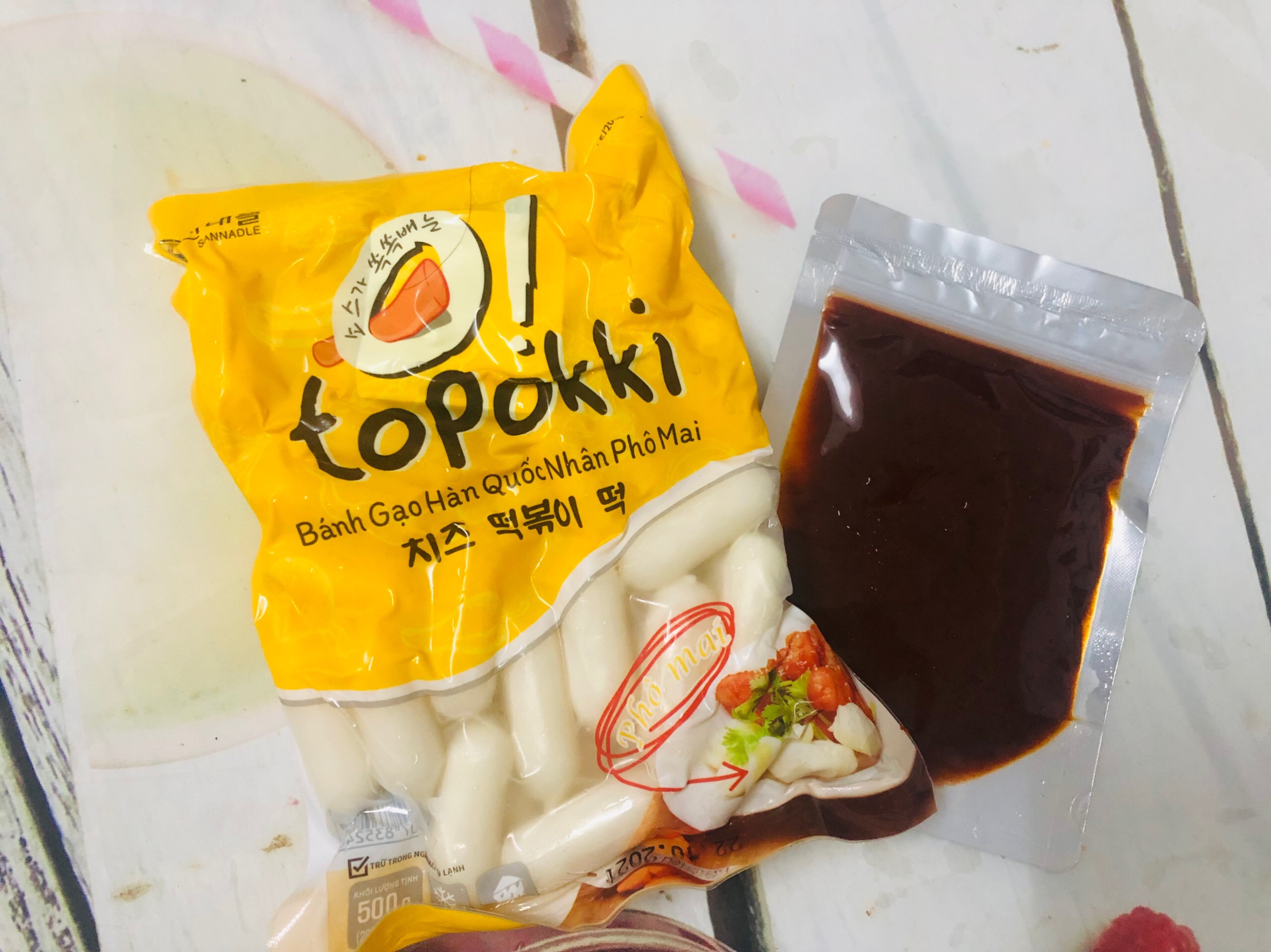 TOKBOKKI NHÂN PHÔ MAI GÓI 500G
