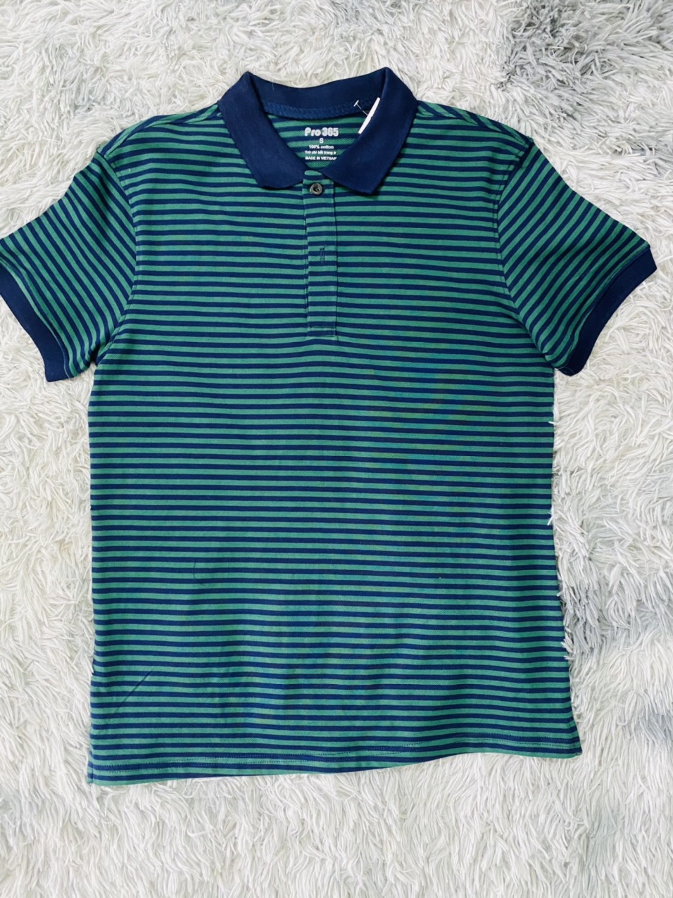 Áo Phông Nam Cổ Polo Kẻ Ngang