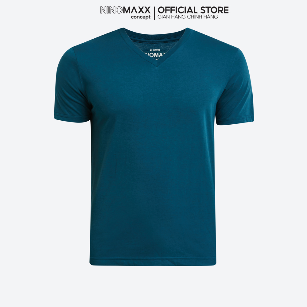 [MUA ĐỂ NHẬN QUÀ] NINOMAXX Áo thun Basic Nam tay ngắn RED cổ tròn trơn cotton pha polyester 1801028