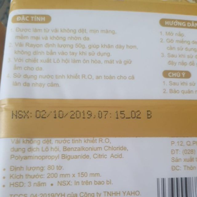 Khăn ướt Nuna không mùi 100 miếng