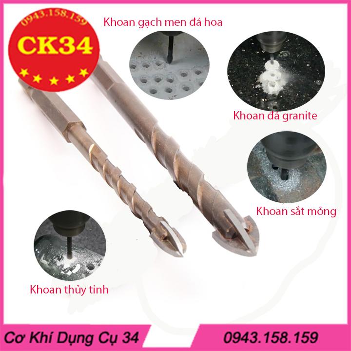 Mũi khoan ĐA NĂNG chuôi lục giác phi 6 và 8