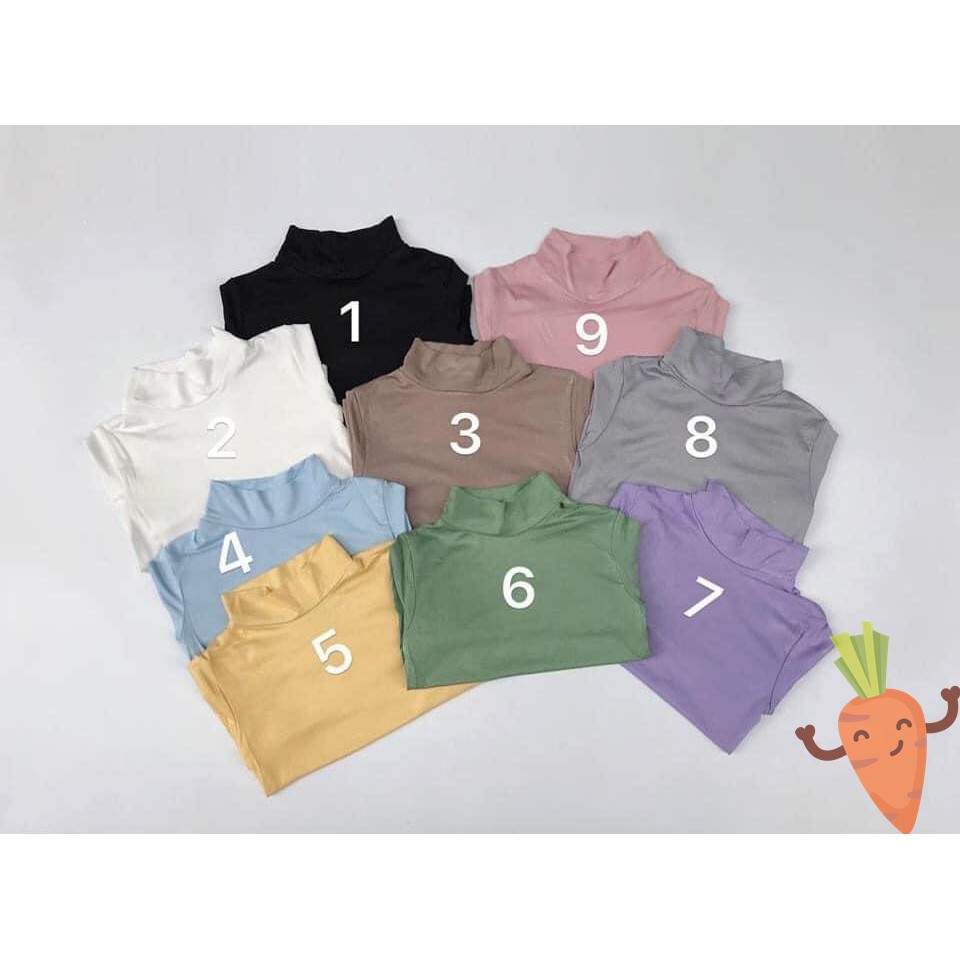Áo cổ cao 3 phân chất thun lạnh cho bé mkma01